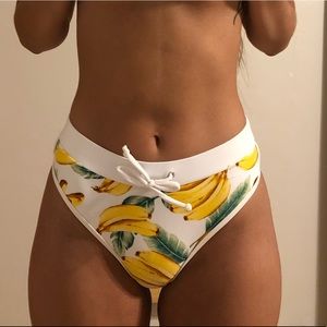 banana print bikini bottoms